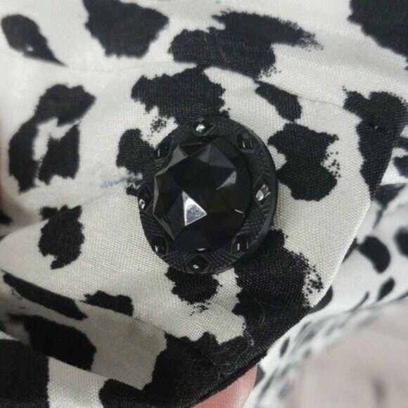 Dana Kay Black & White Cheetah animal Print Blazer Jacket Size 10 - Picture 5 of 8